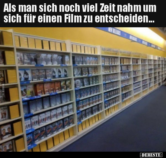Als man sich noch viel Zeit nahm um sich für einen Film zu entscheiden