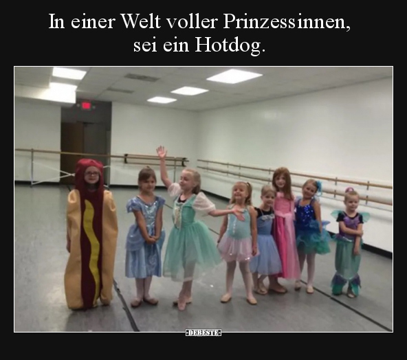 In einer Welt voller Prinzessinnen, sei ein Hotdog... - Lustige Bilder | DEBESTE.de