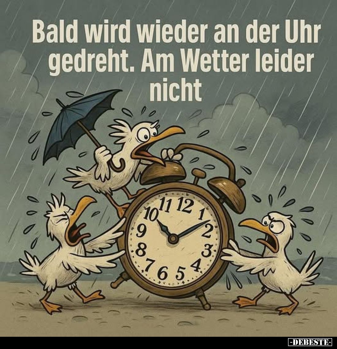 Bald wird wieder an der Uhr gedreht. Am Wetter leider nicht.