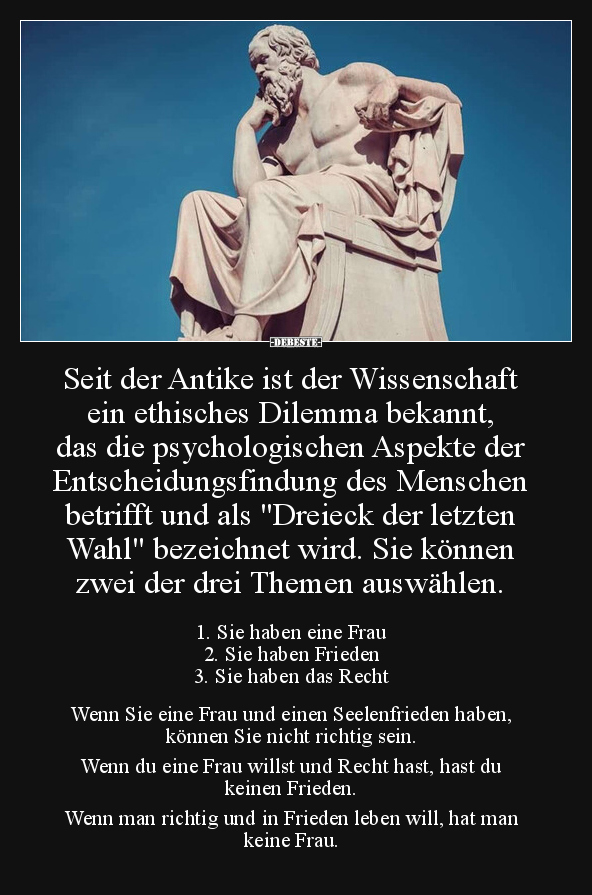 Seit der Antike ist der Wissenschaft ein ethisches.. - Lustige Bilder | DEBESTE.de