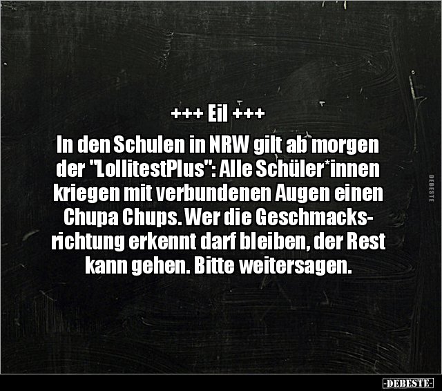 In den Schulen in NRW gilt ab morgen der.. - Lustige Bilder | DEBESTE.de
