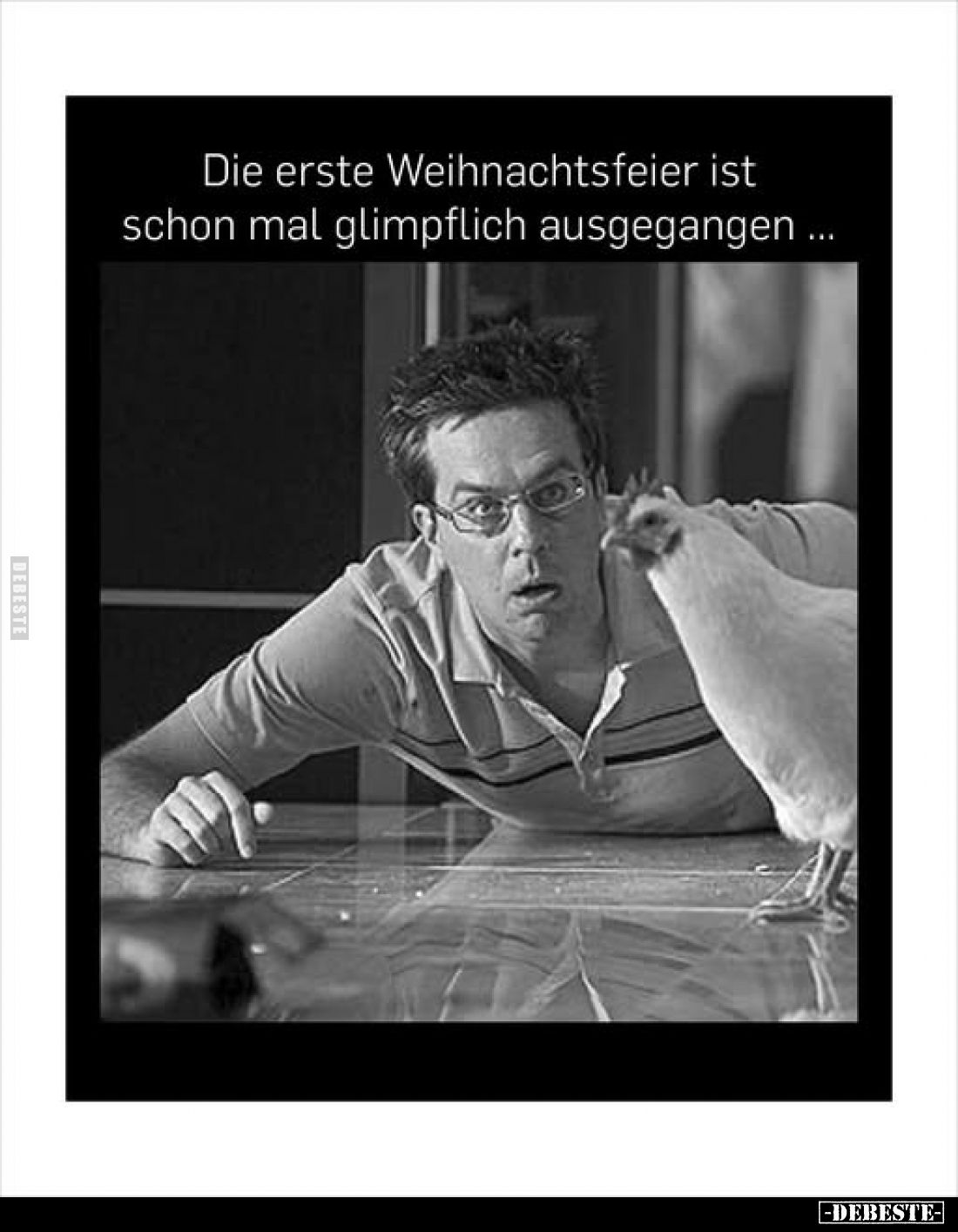 Die erste Weihnachtsfeier ist schon mal glimpflich ausgegangen...