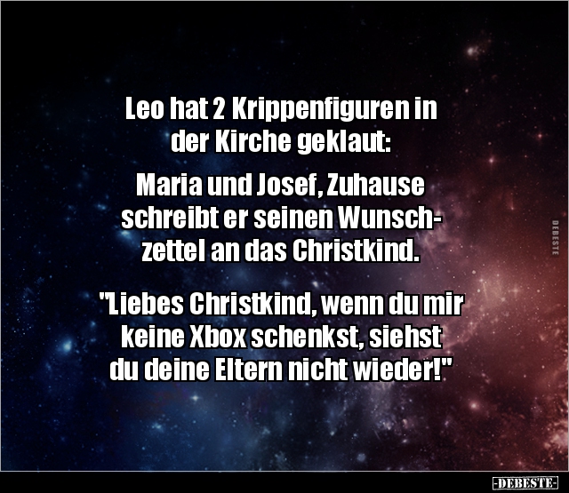 Leo hat 2 Krippenfiguren in der Kirche geklaut.. - Lustige Bilder | DEBESTE.de