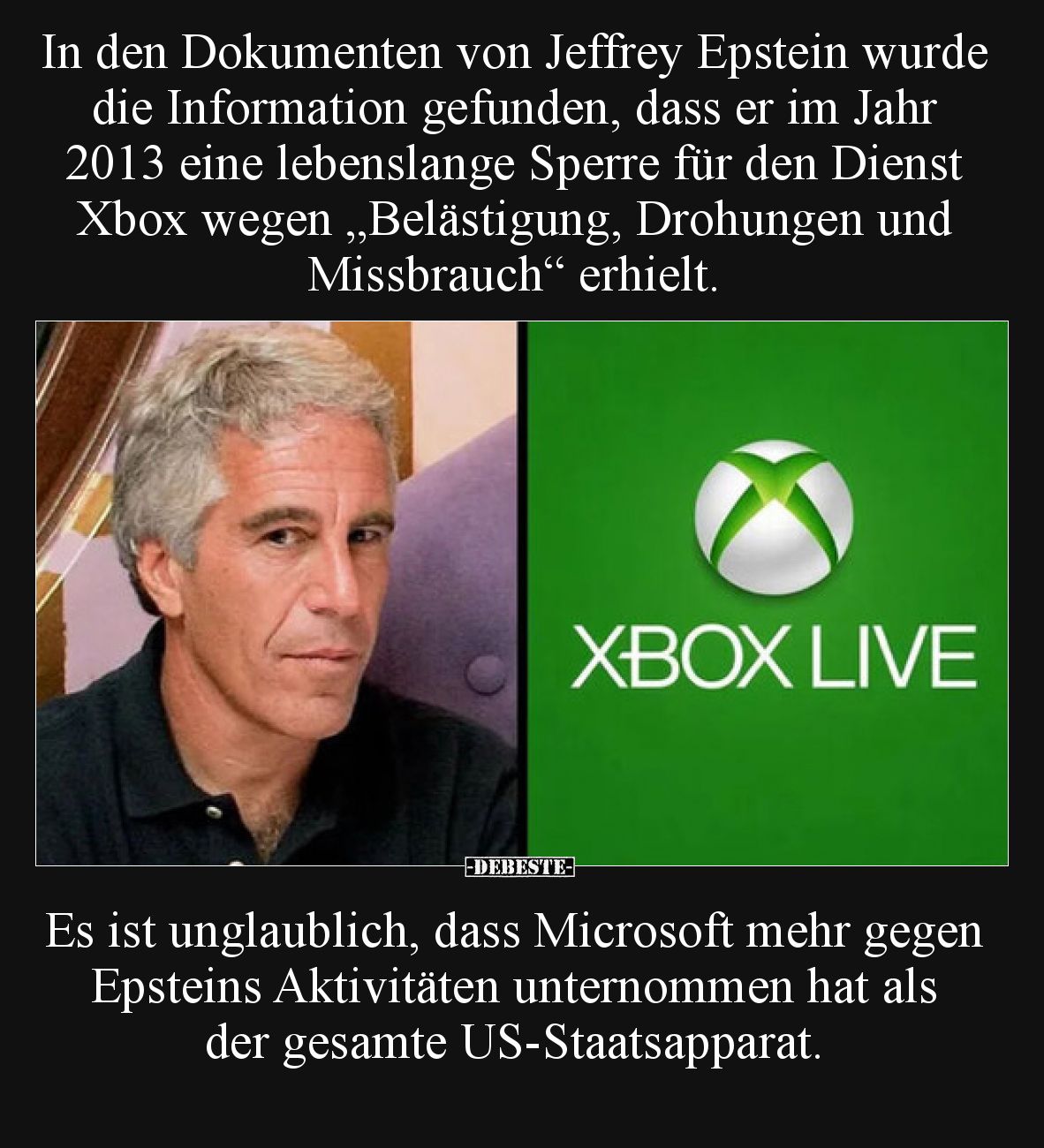 In den Dokumenten von Jeffrey Epstein wurde die Information.. - Lustige Bilder | DEBESTE.de