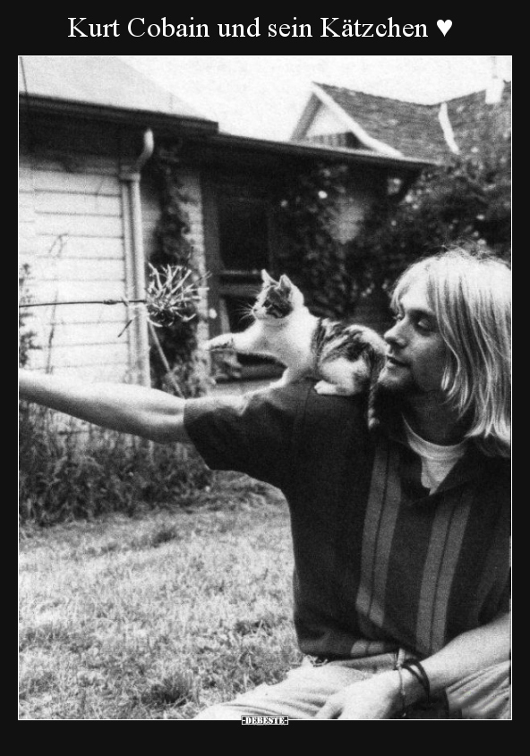 Kurt Cobain und sein Kätzchen ♥.. - Lustige Bilder | DEBESTE.de