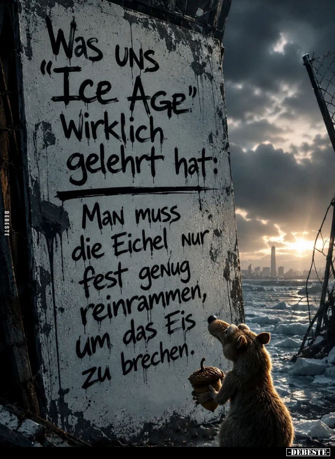 Was UNS "Ice Age" Wirklich gelehrt hat:
Man muss die Eichel nur fest genug reinrammen, um das Eis zu brechen.
