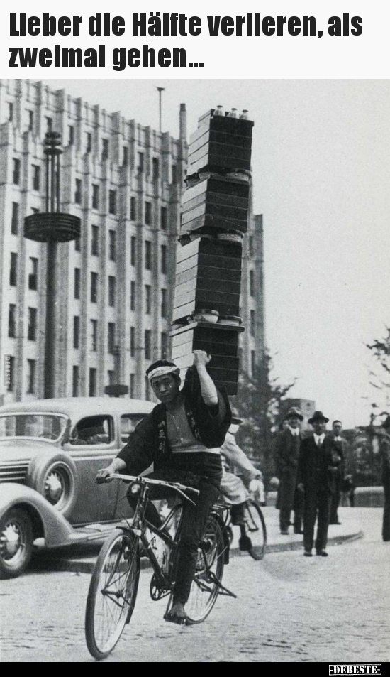 Lieber die Hälfte verlieren, als zweimal gehen...