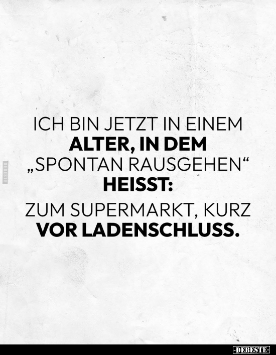 Alter, Supermarkt