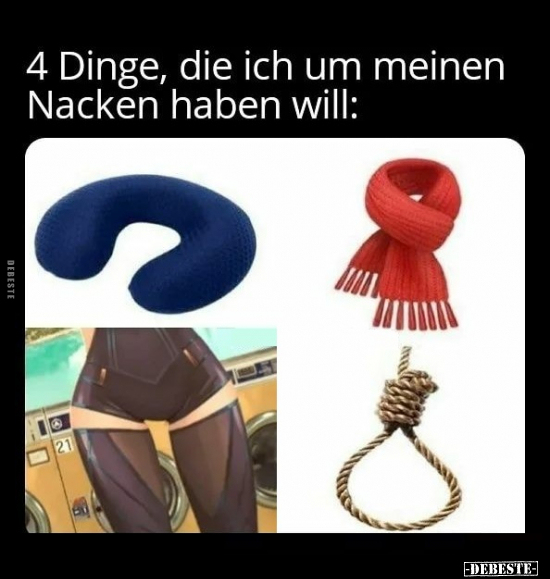 4 Dinge, die ich um meinen Nacken haben will: