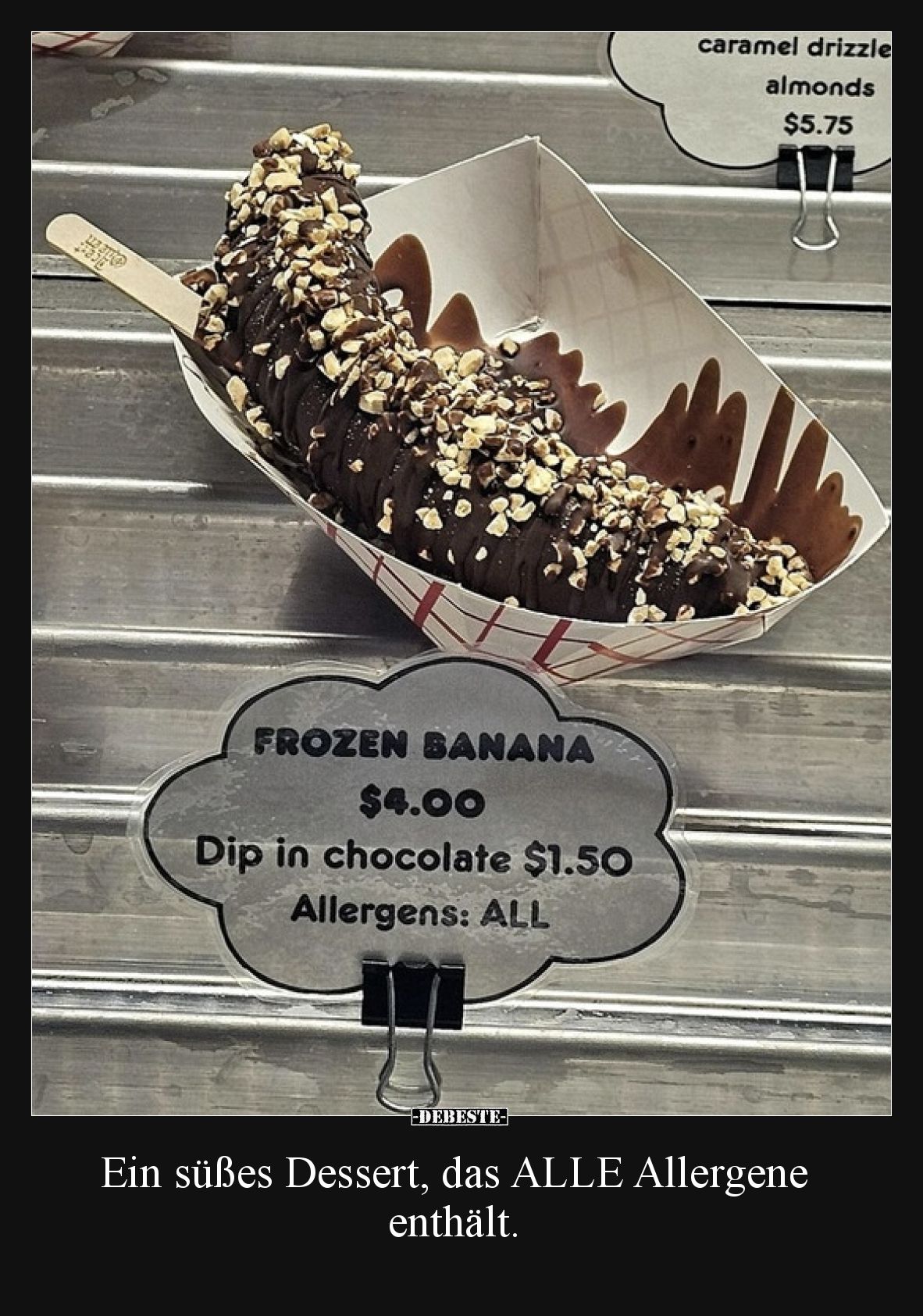 Ein süßes Dessert, das ALLE Allergene enthält.