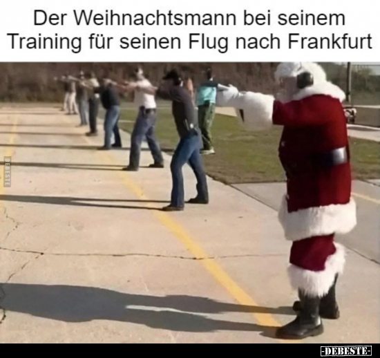 Der Weihnachtsmann bei seinem Training.. - Lustige Bilder | DEBESTE.de