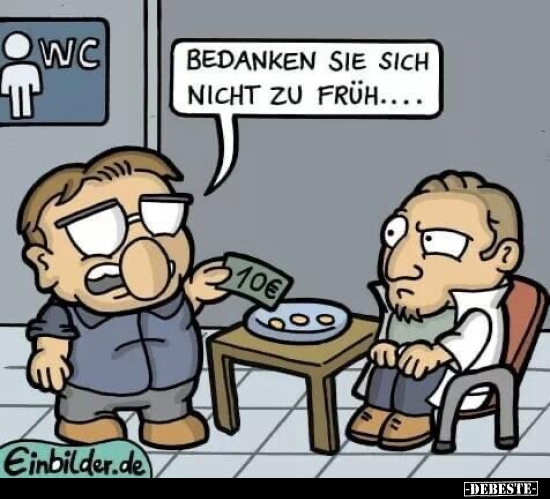 Bedanken Sie sich nicht zu früh...