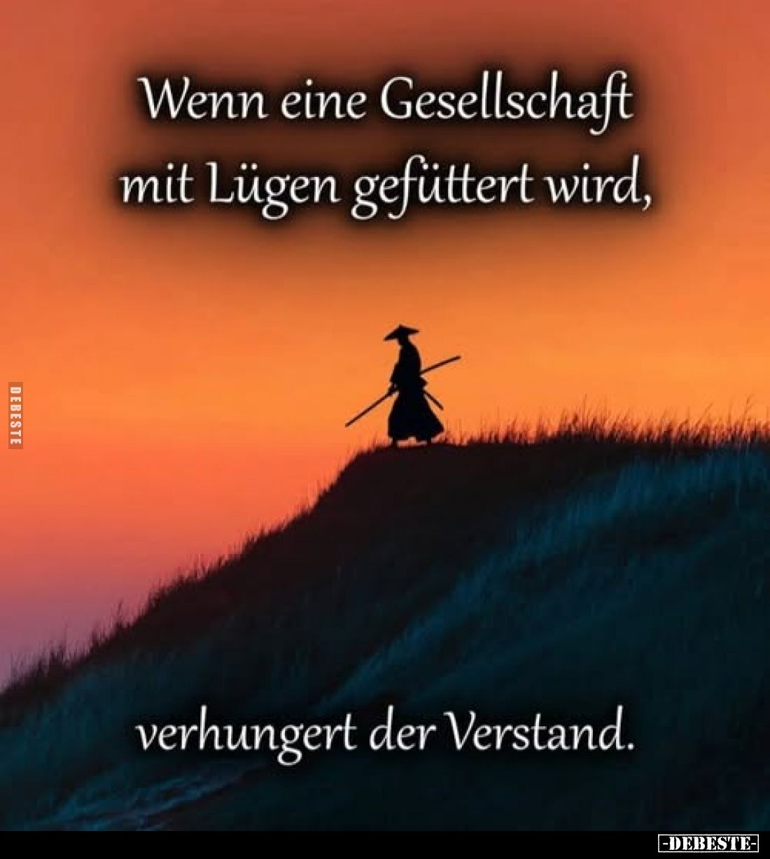 Wenn eine Gesellschaft mit Lügen gefüttert wird,
verhungert der Verstand.