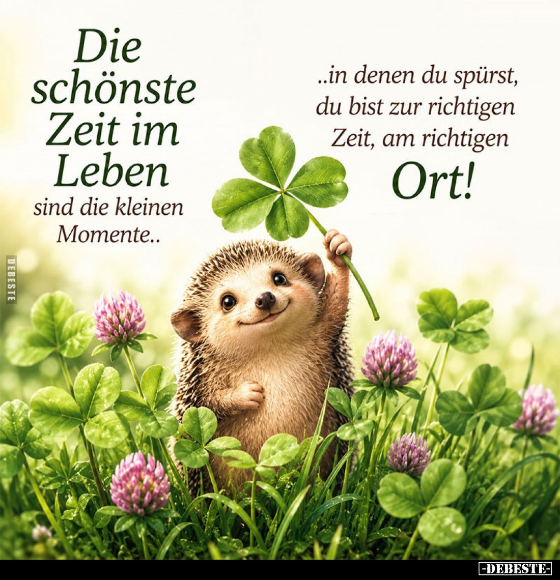 Die schönste Zeit im Leben sind die kleinen Momente..
In denen du spürst, du bist zur richtigen Zeit, am richtigen Ort!