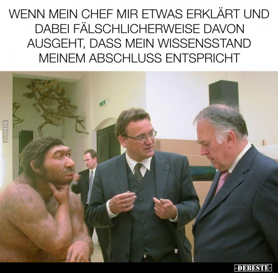 Wenn mein Chef mir etwas erklärt und dabei..