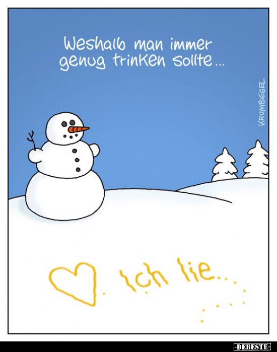 Weshalb man immer genug trinken Sollte...