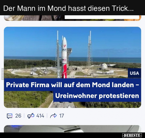 Der Mann im Mond hasst diesen Trick... - Lustige Bilder | DEBESTE.de