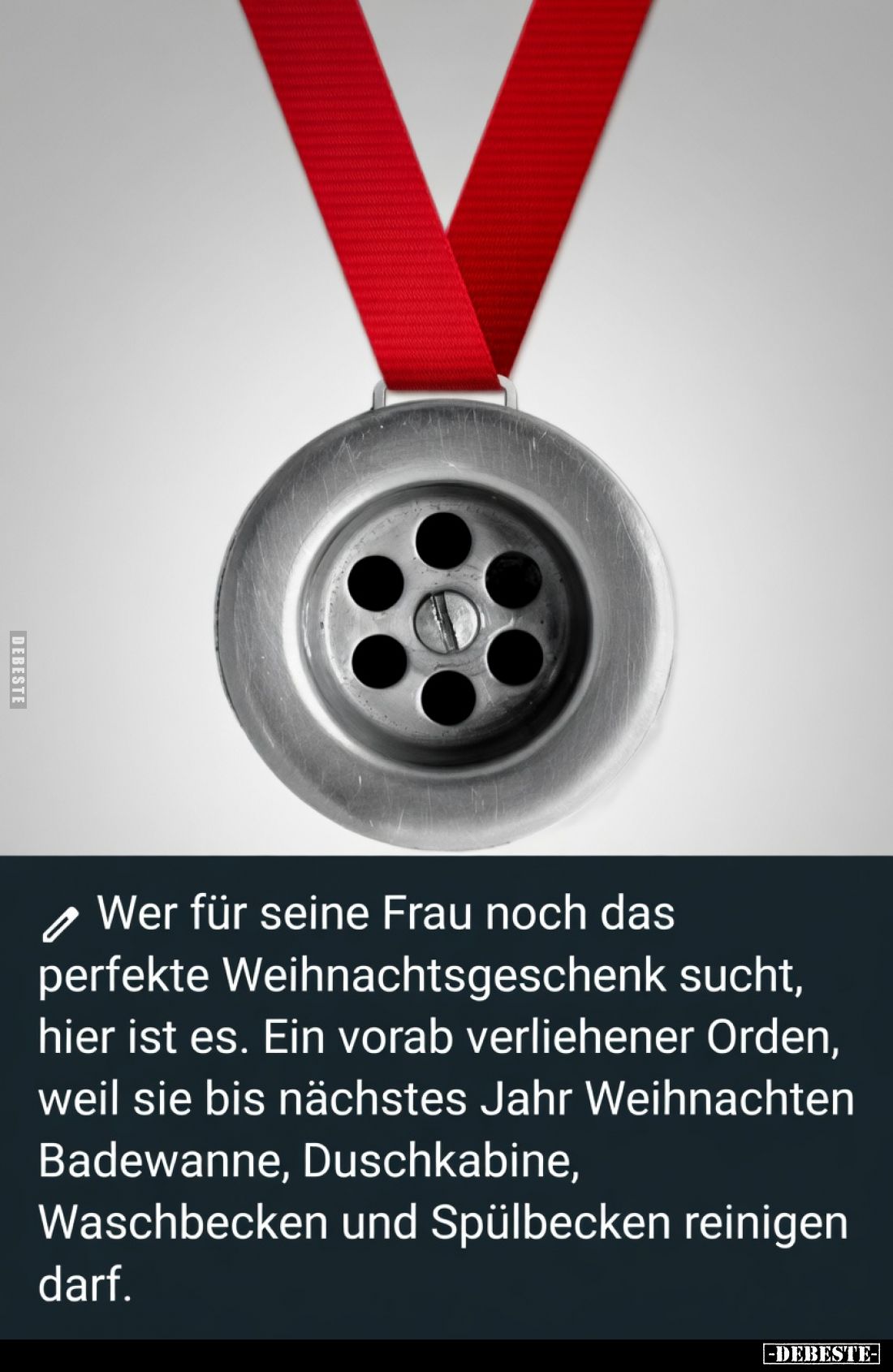 Wer für seine Frau noch das perfekte Weihnachtsgeschenk sucht, hier ist es.
Ein vorab verliehener Orden, weil sie bis näch...