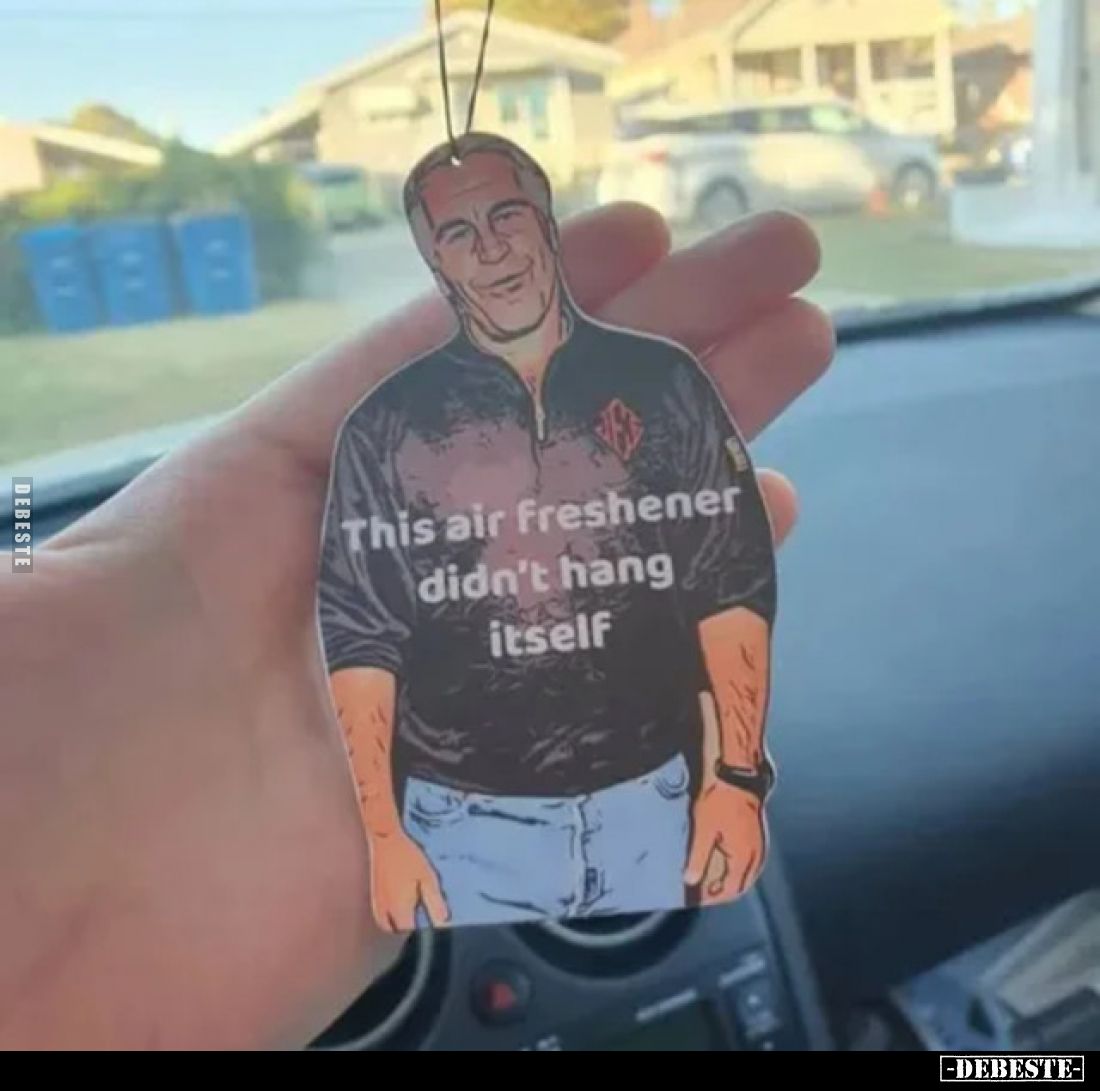 This air freshener didn't hang itself