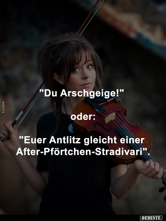 "Du Arschgeige!" oder.. - Lustige Bilder | DEBESTE.de