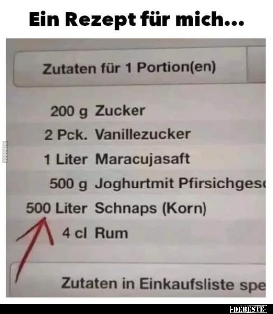 Zucker, Schnaps