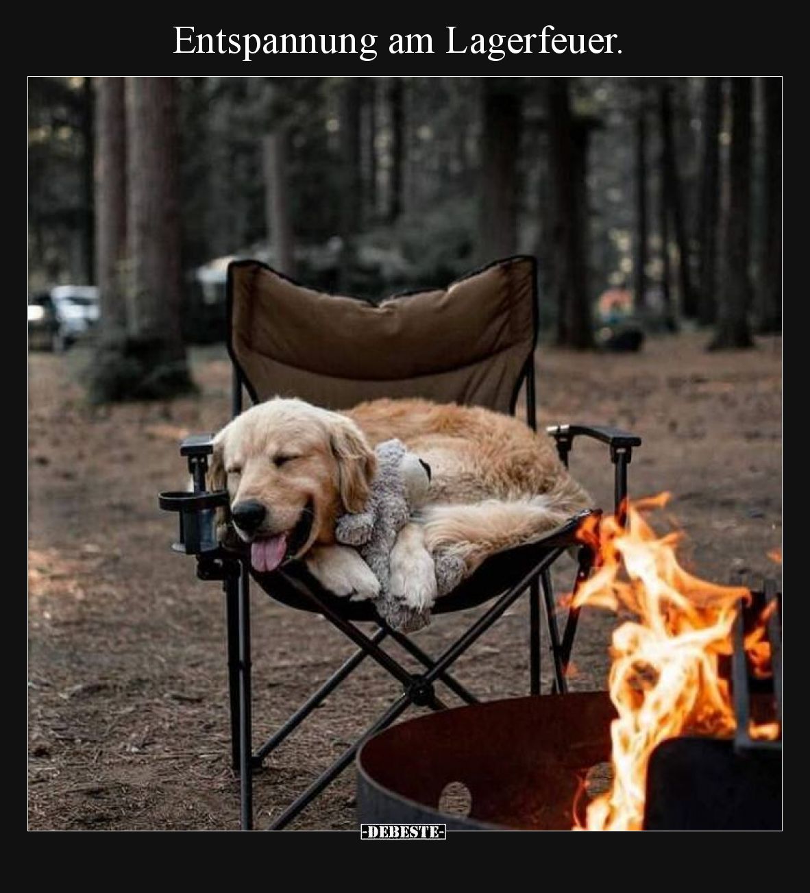 Entspannung am Lagerfeuer