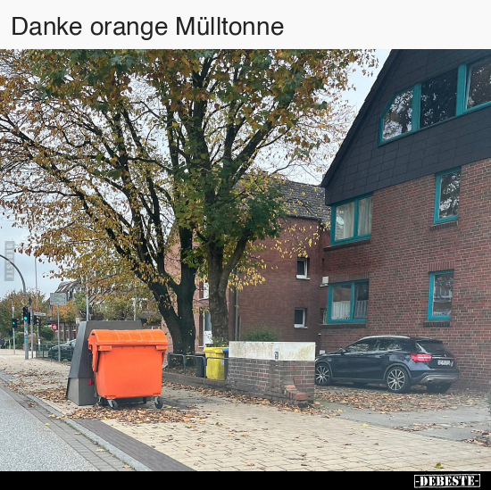 Danke orange Mülltonne.. - Lustige Bilder | DEBESTE.de