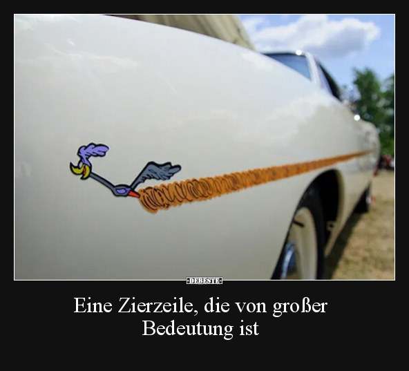 Eine Zierzeile, die von großer Bedeutung ist.