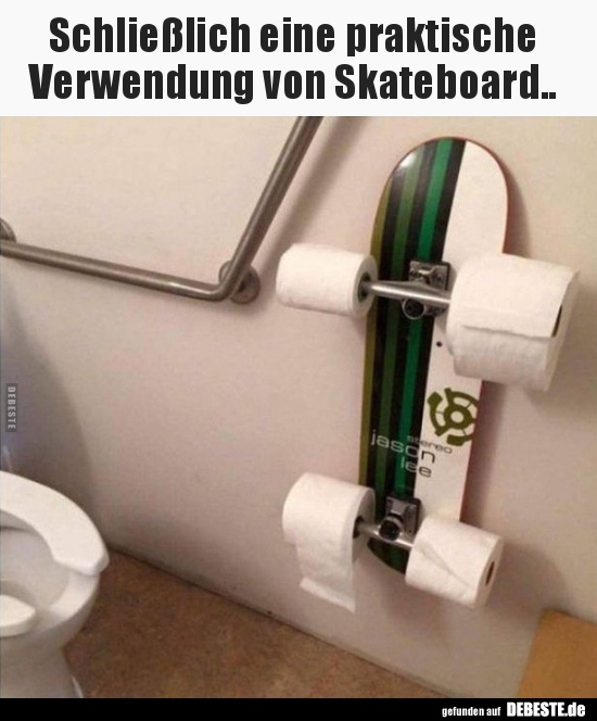 Schließlich eine praktische 
Verwendung von Skateboard.. - Lustige Bilder | DEBESTE.de