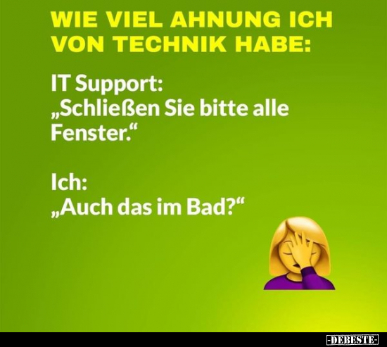 Wie viel Ahnung ich von Technik habe..