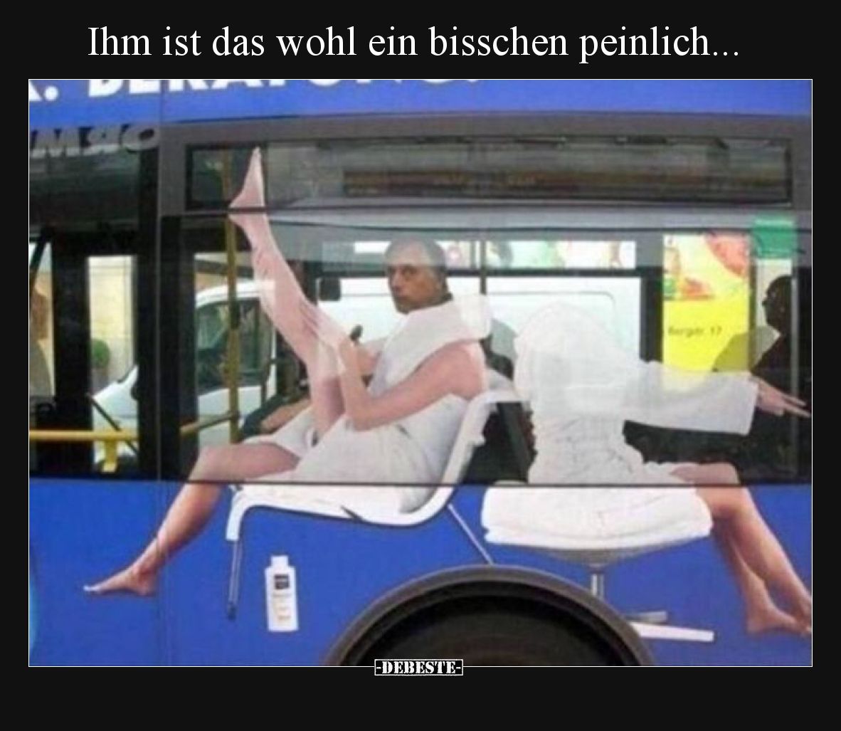 Ihm ist das wohl ein bisschen peinlich...