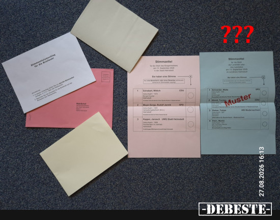 Briefwahlunterlagen im LK HE oder einmal mit Profis arbeiten! - Lustige Bilder | DEBESTE.de