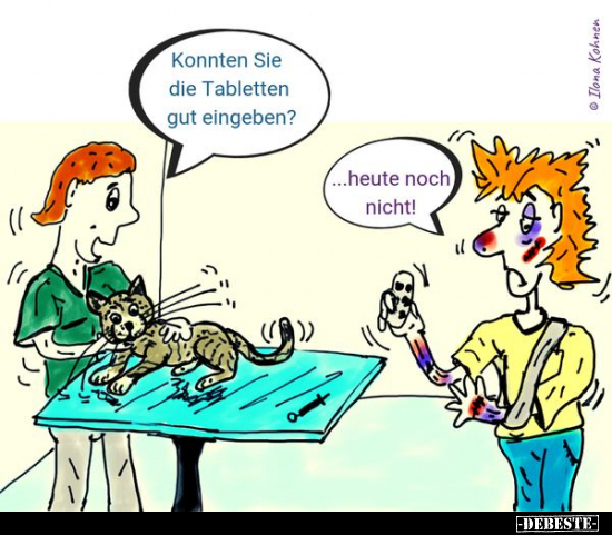 Konnten Sie die Tabletten gut eingeben?.. - Lustige Bilder | DEBESTE.de