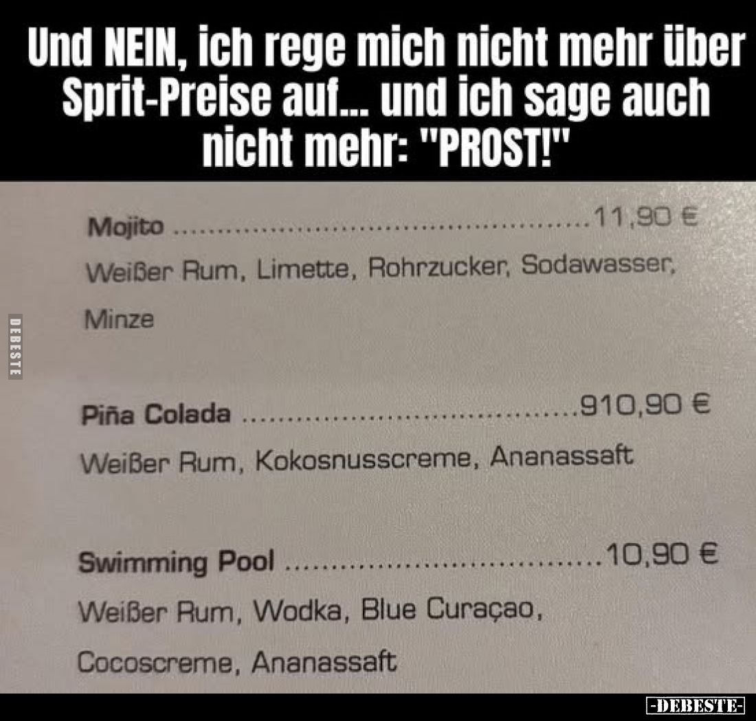Und NEIN, ich rege mich nicht mehr über Sprit-Preise auf... - Lustige Bilder | DEBESTE.de