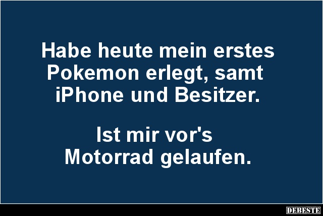 Habe heute mein erstes Pokemon erlegt.. - Lustige Bilder | DEBESTE.de