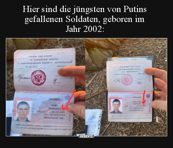Hier sind die jüngsten von Putins gefallenen Soldaten.. - Lustige Bilder | DEBESTE.de