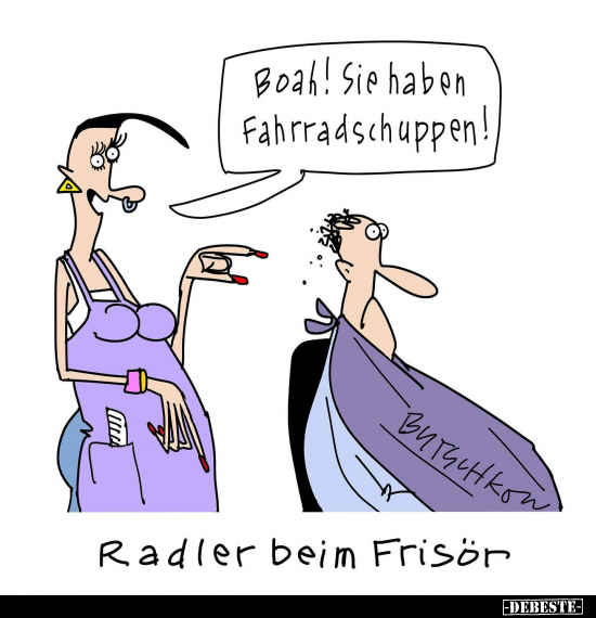 Radler beim Frisör.. - Lustige Bilder | DEBESTE.de