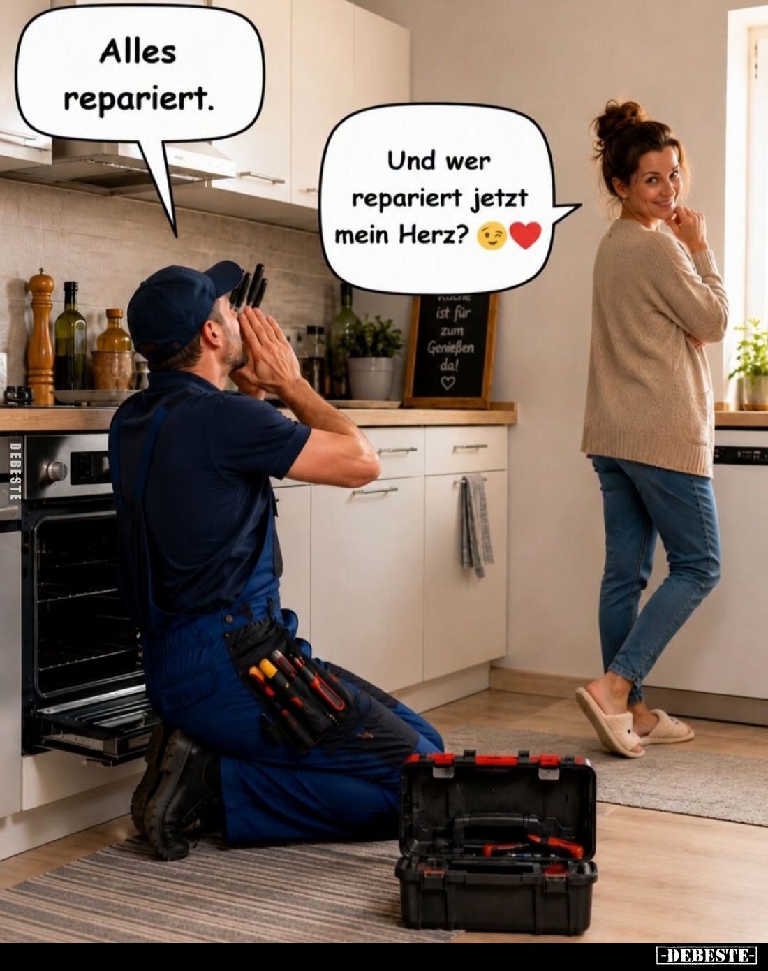 Alles repariert. -
Und wer repariert jetzt mein Herz?