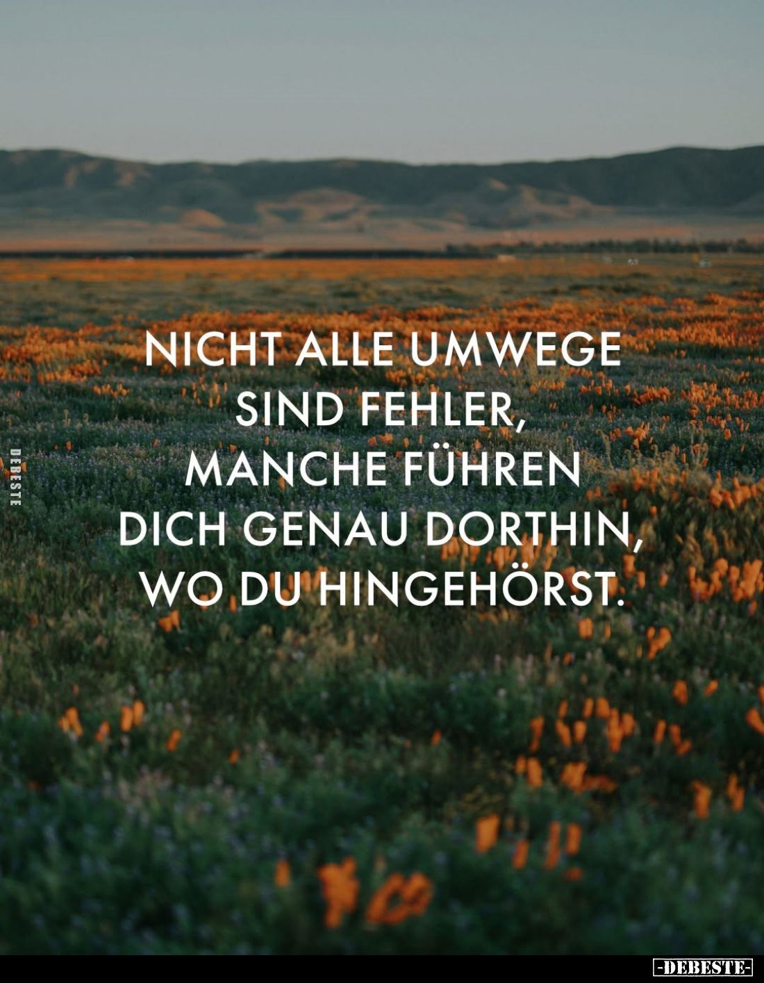 Nicht alle Umwege sind Fehler, manche führen dich genau dorthin, wo du hingehörst.