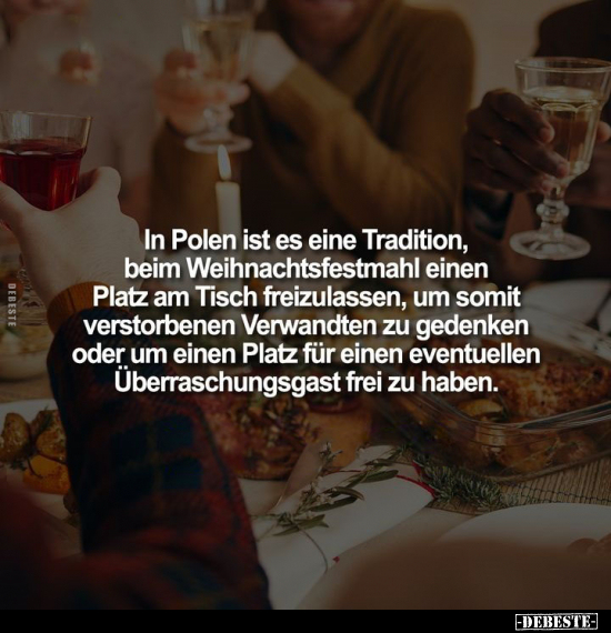 In Polen ist es eine Tradition, beim Weihnachtsfestmahl.. - Lustige Bilder | DEBESTE.de