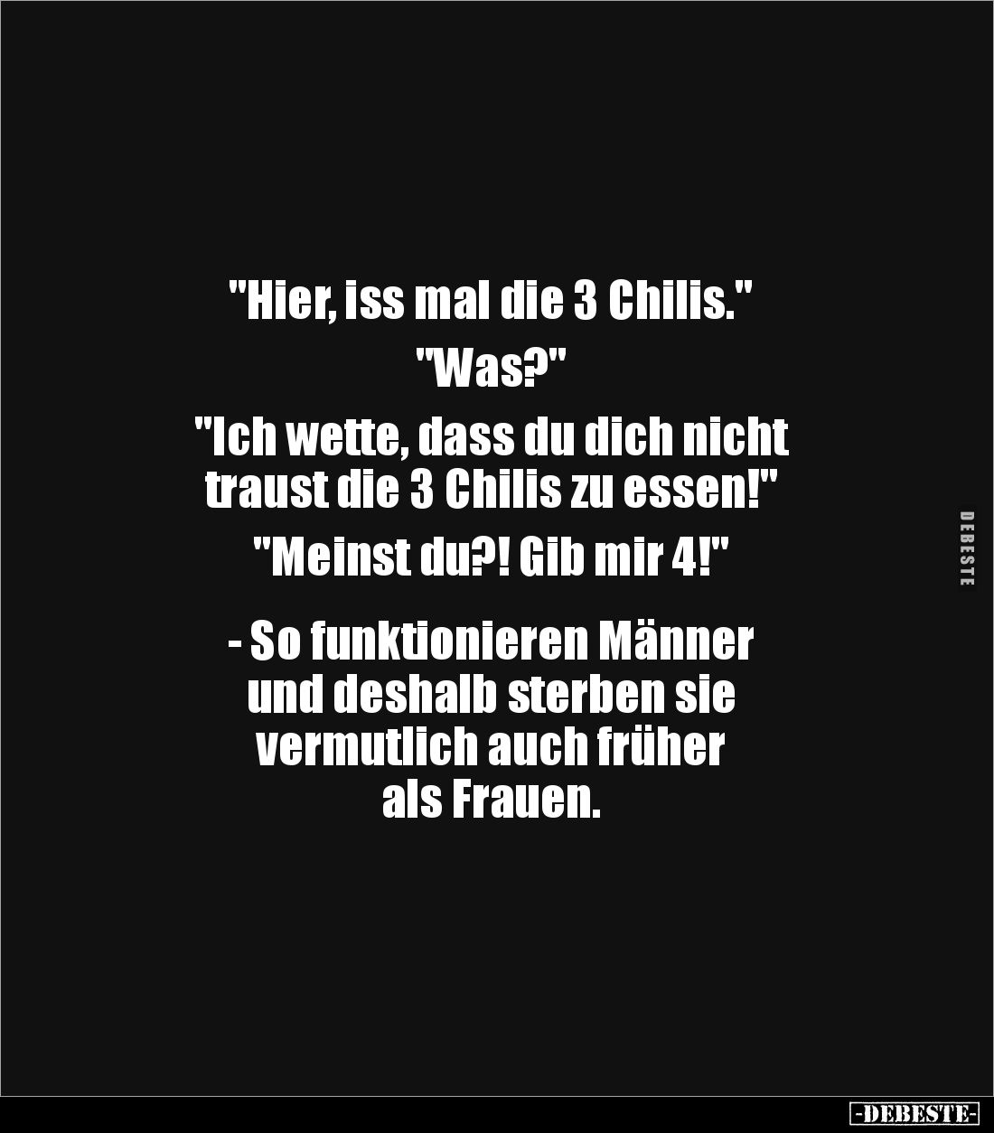 "Hier, iss mal die 3 Chilis.".. - Lustige Bilder | DEBESTE.de