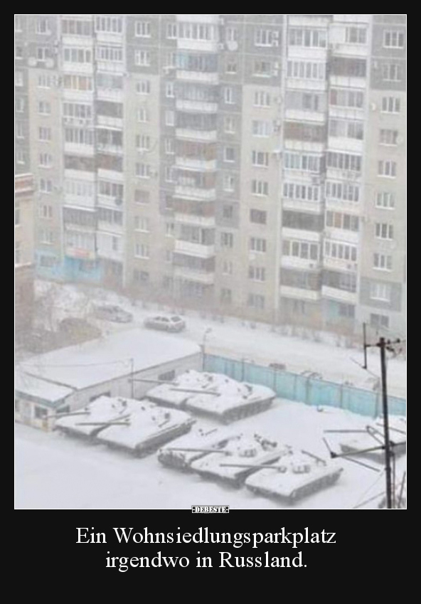 Ein Wohnsiedlungsparkplatz irgendwo in Russland... - Lustige Bilder | DEBESTE.de