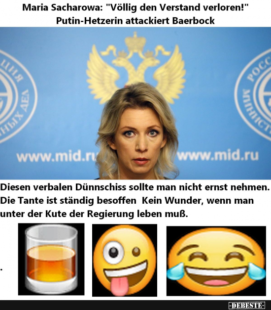 Putins wodkageschwängerte Sprecherin des Außenministers - Lustige Bilder | DEBESTE.de