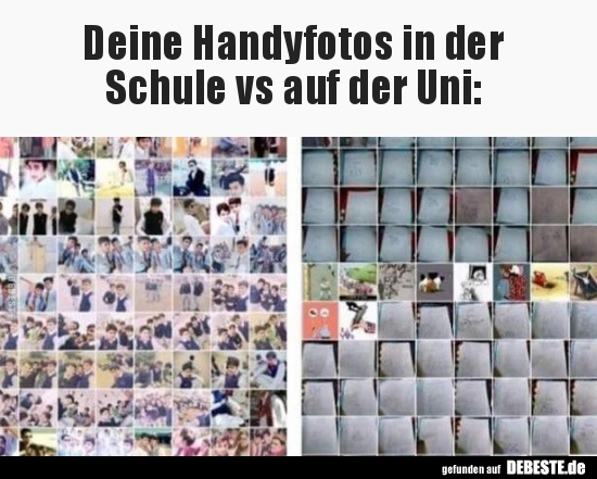 Deine Handyfotos in der Schule vs auf der Uni.. - Lustige Bilder | DEBESTE.de