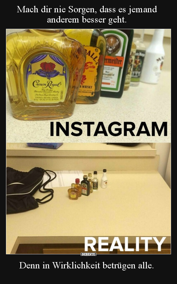 Mach dir nie Sorgen, dass es jemand anderem besser..