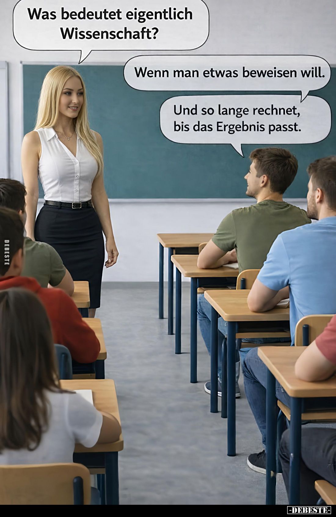 Was bedeutet eigentlich Wissenschaft?
Wenn man etwas beweisen will.
Und so lange rechnet, bis das Ergebnis passt.