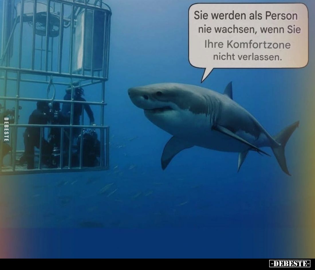 Sie werden als Person nie wachsen, wenn Sie Ihre Komfortzone nicht verlassen.
