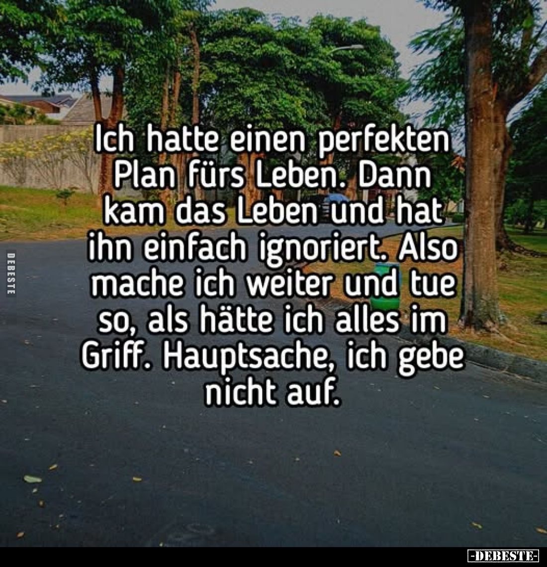 Ich hatte einen perfekten Plan fürs Leben. Dann kam das Leben und hat ihn einfach ignoriert. Also mache ich weiter und tue so...