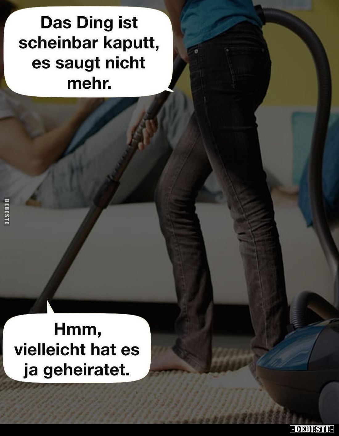 Das Ding ist scheinbar kaputt, es saugt nicht mehr.
-
Hmm, vielleicht hat es ja geheiratet.