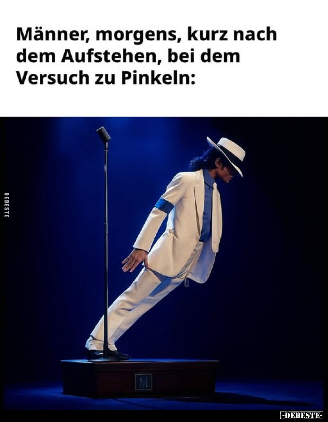 Männer, morgens, kurz nach dem Aufstehen, bei dem Versuch zu Pinkeln: